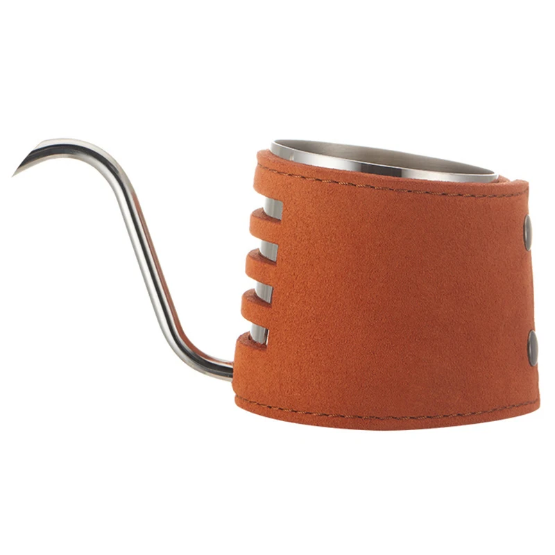 200ML Stainless Steel Hand Drip Kettle with Synthetic Leather Wrapping and Extra Narrowed Gooseneck Spout
200ML Stainless Steel Hand Drip Kettle with Synthetic Leather Wrapping and Extra Narrowed Gooseneck Spout