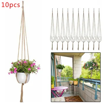 10PCS Pot Holder Macrame Plant Hanger Hanging Planter Basket Hemp Rope Braided For Different Colors And Patterns Flower Pot
10PCS Pot Holder Macrame Plant Hanger Hanging Planter Basket Hemp Rope Braided For Different Colors And Patterns Flower Pot