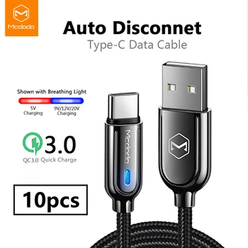 10Pcs/lot Mcdodo USB Type C 3A Auto Disconnect Cable For Samsung Galaxy S10 S9 Fast Charging For HUAWEI Phone USB C Charger Wire
10Pcs/lot Mcdodo USB Type C 3A Auto Disconnect Cable For Samsung Galaxy S10 S9 Fast Charging For HUAWEI Phone USB C Charger Wire
