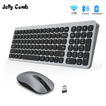 Jelly Comb Wireless keyboard and mouse Comb Bluetooth 2.4G USB Wireless Dual-mode Rechargeable Bluetooth Keyboard Silent Click
Jelly Comb Wireless keyboard and mouse Comb Bluetooth 2.4G USB Wireless Dual-mode Rechargeable Bluetooth Keyboard Silent Click