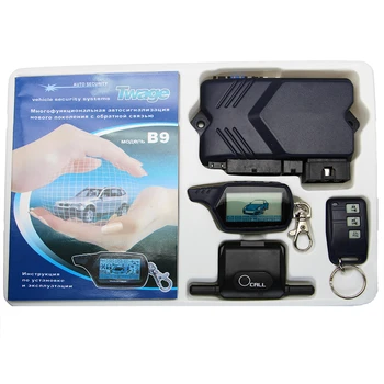 Russian B9 Two Way Car Alarm System Automotive engine start LCD Remote Control Keychain Auo Security Alert For Twage B9
Russian B9 Two Way Car Alarm System Automotive engine start LCD Remote Control Keychain Auo Security Alert For Twage B9