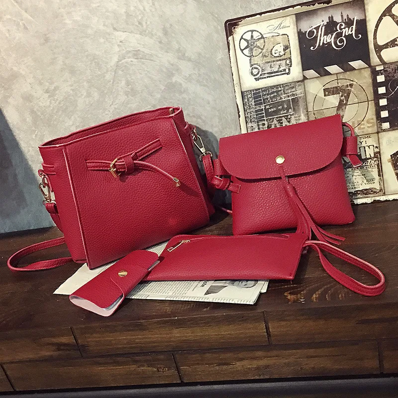 Woman Bag 2019 New Fashion Four-Piece Shoulder Bag Messenger Bag Wallet Handbag Bolsa Feminina Luxury Wild Girls Messenger Bag
Woman Bag 2019 New Fashion Four-Piece Shoulder Bag Messenger Bag Wallet Handbag Bolsa Feminina Luxury Wild Girls Messenger Bag