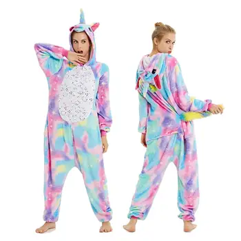 Pink Unicorn Pajamas Flannel Animal Kigurumi Pajamas Winter Nightie Stitch unicornio Sleepwear for Women Men Adults pigama
Pink Unicorn Pajamas Flannel Animal Kigurumi Pajamas Winter Nightie Stitch unicornio Sleepwear for Women Men Adults pigama