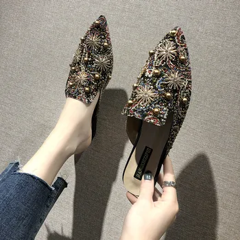 2020 New Summer Shoes Woman Pointed Toe Shallow Mules Shoes Women Slingback Slip on Ladies Shoes Women Flats A00179 
2020 New Summer Shoes Woman Pointed Toe Shallow Mules Shoes Women Slingback Slip on Ladies Shoes Women Flats A00179