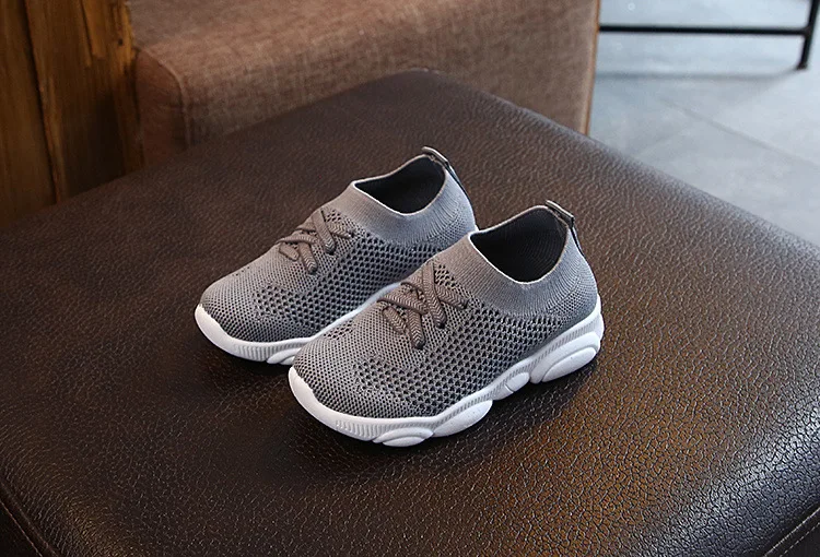 New Baby Sneakers 2020 Fashion Children's Flat Shoes Baby Kids Girls Shoes Stretch Breathable Mesh Sports Running Shoes