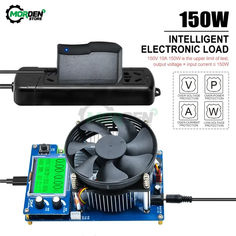 150W 10A Lead-acid lithium BatteryTester 2.2inch LCM Adjustable Constant Current Electronic Load Discharge Capacity meter Tester
150W 10A Lead-acid lithium BatteryTester 2.2inch LCM Adjustable Constant Current Electronic Load Discharge Capacity meter Tester