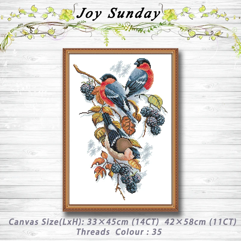 Red bellies Magpies and blackberries Patterns 14CT 11CT Counted Cross Stitch Sets embroidery set Needlework kit Home Decoration
Red bellies Magpies and blackberries Patterns 14CT 11CT Counted Cross Stitch Sets embroidery set Needlework kit Home Decoration
