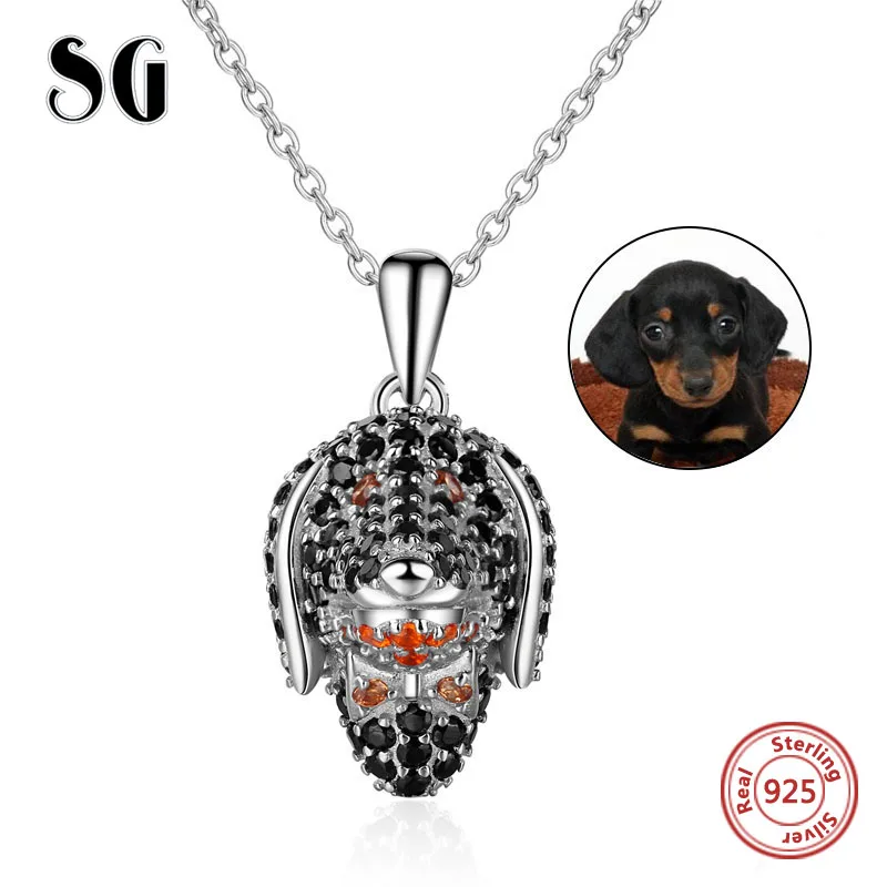 SG 2019 new 925 sterling silver pandants necklaces with Black gem Animal Dog head neaklace for women gifts free shipping
SG 2019 new 925 sterling silver pandants necklaces with Black gem Animal Dog head neaklace for women gifts free shipping
