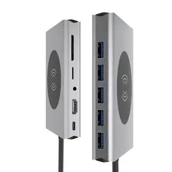 Type C Hub USB 3.0 Multi USB C Docking Station Laptop Switch Wireless Charger HDMI TF SD Reader PD For imac MacBook Pro Air
Type C Hub USB 3.0 Multi USB C Docking Station Laptop Switch Wireless Charger HDMI TF SD Reader PD For imac MacBook Pro Air