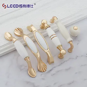 European Style Drawer Cabinet Household Wardrobe Door Handle Accessories for Furniture Hardware Gold Ceramic Handle
European Style Drawer Cabinet Household Wardrobe Door Handle Accessories for Furniture Hardware Gold Ceramic Handle