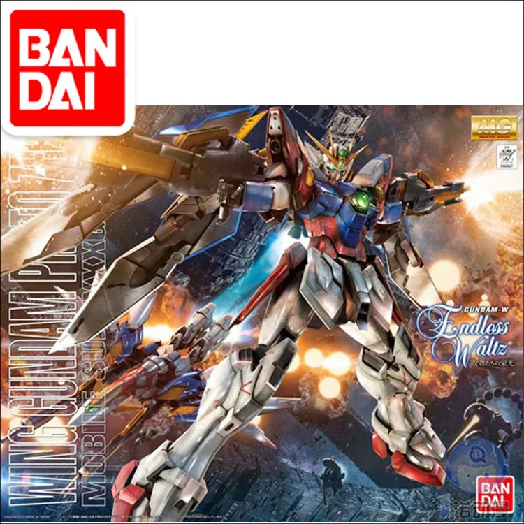 Оригинальный телефон Gundam MG 1/100 модель XXXG 00W0 WING GUNDAM ZERO новый мобильный костюм