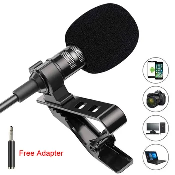 Metal Microphone 3.5mm Jack Lavalier Tie Clip On Mini Portable Audio Mic Wired For Mobile Phone Computer Laptop Camera Recording
Metal Microphone 3.5mm Jack Lavalier Tie Clip On Mini Portable Audio Mic Wired For Mobile Phone Computer Laptop Camera Recording