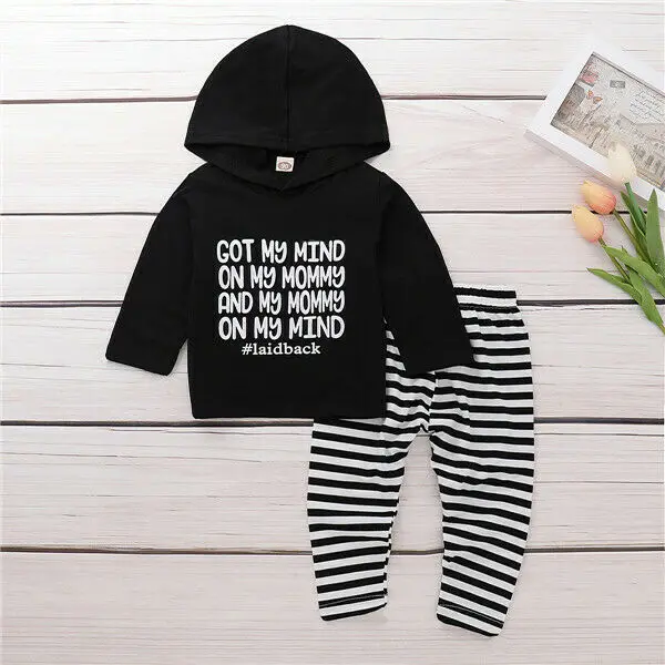 0-24M Toddler Newborn Baby Boy Girl Outfits Clothes Hoodie Tops+ Striped Pants Legging Set
0-24M Toddler Newborn Baby Boy Girl Outfits Clothes Hoodie Tops+ Striped Pants Legging Set