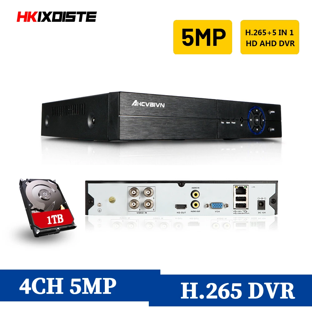 HKIXDISTE 5 IN 1 DVR NVR HVR 4ch Support AHD CVI TVI CVBS IP Camera 4 Channel 5MP CTV DVR Security System VGA HDMI Output
HKIXDISTE 5 IN 1 DVR NVR HVR 4ch Support AHD CVI TVI CVBS IP Camera 4 Channel 5MP CTV DVR Security System VGA HDMI Output