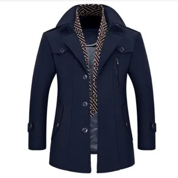 Thick Warm Excellent Quality Palto Uzun Erkek Turn Down Collar With Detachable Scarf Overcoat Men Wool
Thick Warm Excellent Quality Palto Uzun Erkek Turn Down Collar With Detachable Scarf Overcoat Men Wool