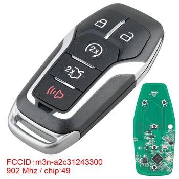 902Mhz 5 Buttons Universal Black Car Smart Remote Key Fob with ID49 Chip M3N-A2C31243300 Fit for 2013-2020 Ford Lincoln
902Mhz 5 Buttons Universal Black Car Smart Remote Key Fob with ID49 Chip M3N-A2C31243300 Fit for 2013-2020 Ford Lincoln