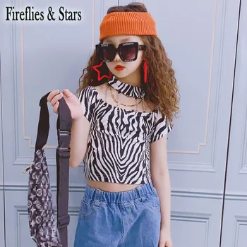 Summer girls blouse baby t shirt kids crop top children streetwear clothes shoulderless zebra halter medal chain 3 to 12 yrs
Summer girls blouse baby t shirt kids crop top children streetwear clothes shoulderless zebra halter medal chain 3 to 12 yrs