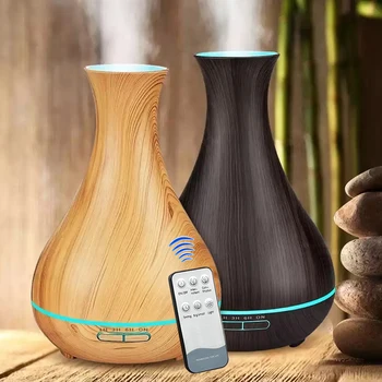550ML Aromatherapy Essential Oil Aroma Diffuser With Remote Control Wood Grain Air Humidifier 7 Color LED Lights For Home Office
550ML Aromatherapy Essential Oil Aroma Diffuser With Remote Control Wood Grain Air Humidifier 7 Color LED Lights For Home Office