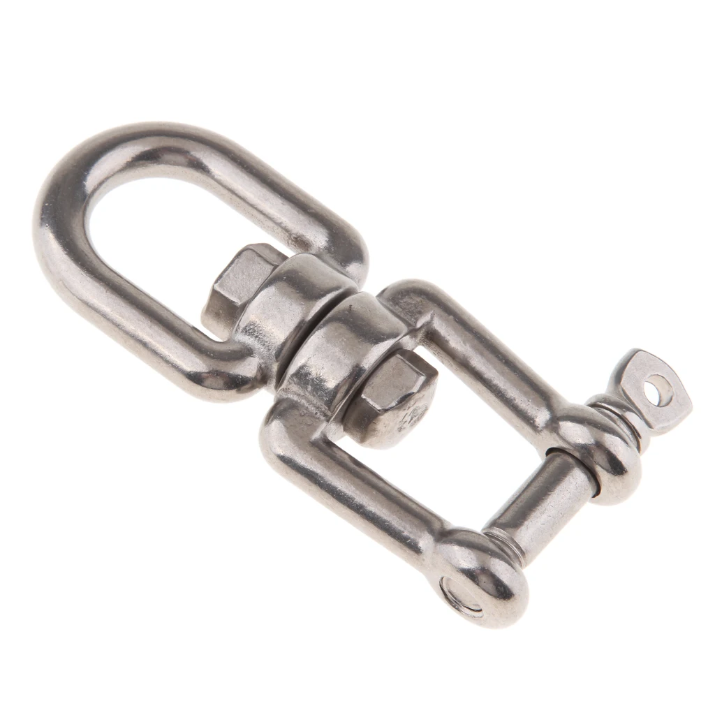 Stainless Steel Anchor Chain Eye Shackle Snap Hook Swivel Jaw 8mm Silver Stainless Steel Anchor Chain Eye Shackle Snap Hook Swivel Jaw 8mm Silver