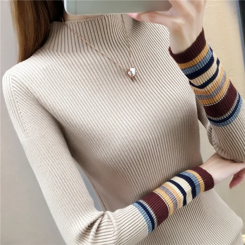 long sleeve turtleneck render unlined upper garment pullovers qiu dong with thick sweater cultivate morality show thin
long sleeve turtleneck render unlined upper garment pullovers qiu dong with thick sweater cultivate morality show thin