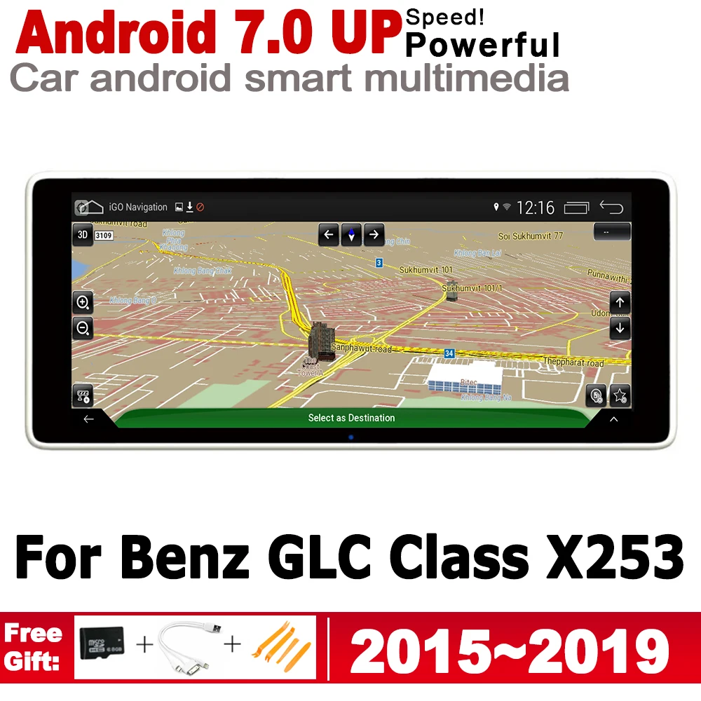 Android 7 0 автомобильный Радио GPS мультимедийный плеер для Mercedes Benz GLC Class X253 2015 ~ 2019 NTG