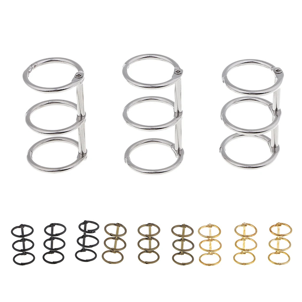 3pcs Binder Buckle Ring Loose Leaf Metal Book Binder Rings For Sketchbook 3pcs Binder Buckle Ring Loose Leaf Metal Book Binder Rings For Sketchbook