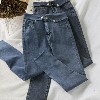 YuooMuoo Ins Fashion Personality Design High Waist Jeans Ladies Skinny Blue Denim Pants Elastic Pencil Women Pants Jeans Femme
YuooMuoo Ins Fashion Personality Design High Waist Jeans Ladies Skinny Blue Denim Pants Elastic Pencil Women Pants Jeans Femme