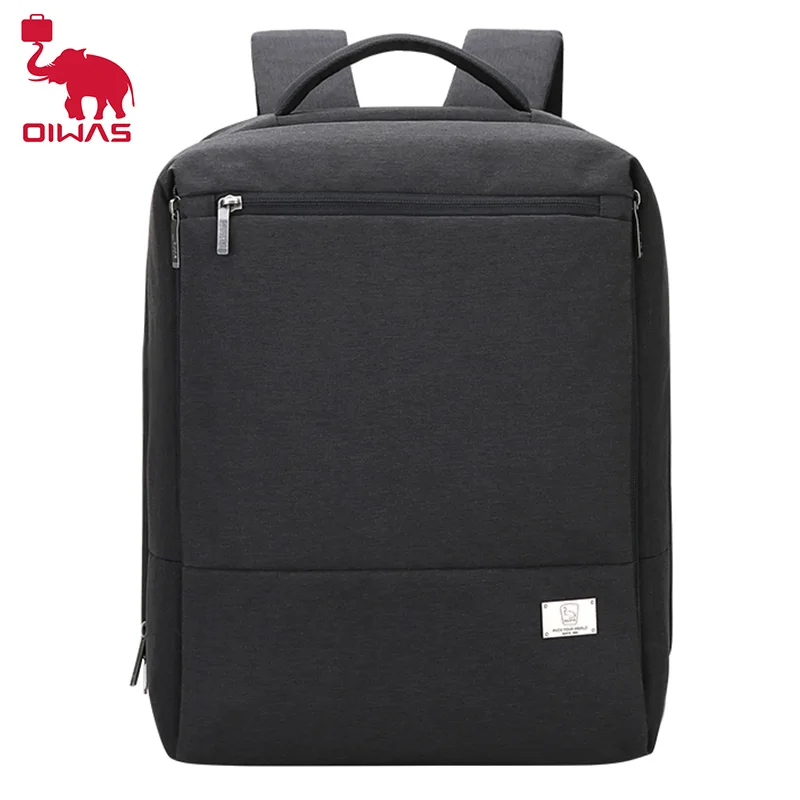 

Oiwas Business Travel Half Opening Backpack Waterproof Male 14 Inch Laptop Backpack Double Digital Teenager Travel Shoulder Bag