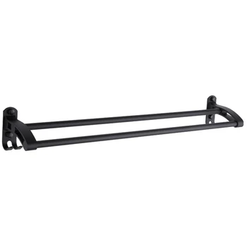 Bathroom Black Towel Rack Wall Mount Black Finish Space Aluminum Double Towel Bar with Hook Double Bar Shower Accessories
Bathroom Black Towel Rack Wall Mount Black Finish Space Aluminum Double Towel Bar with Hook Double Bar Shower Accessories