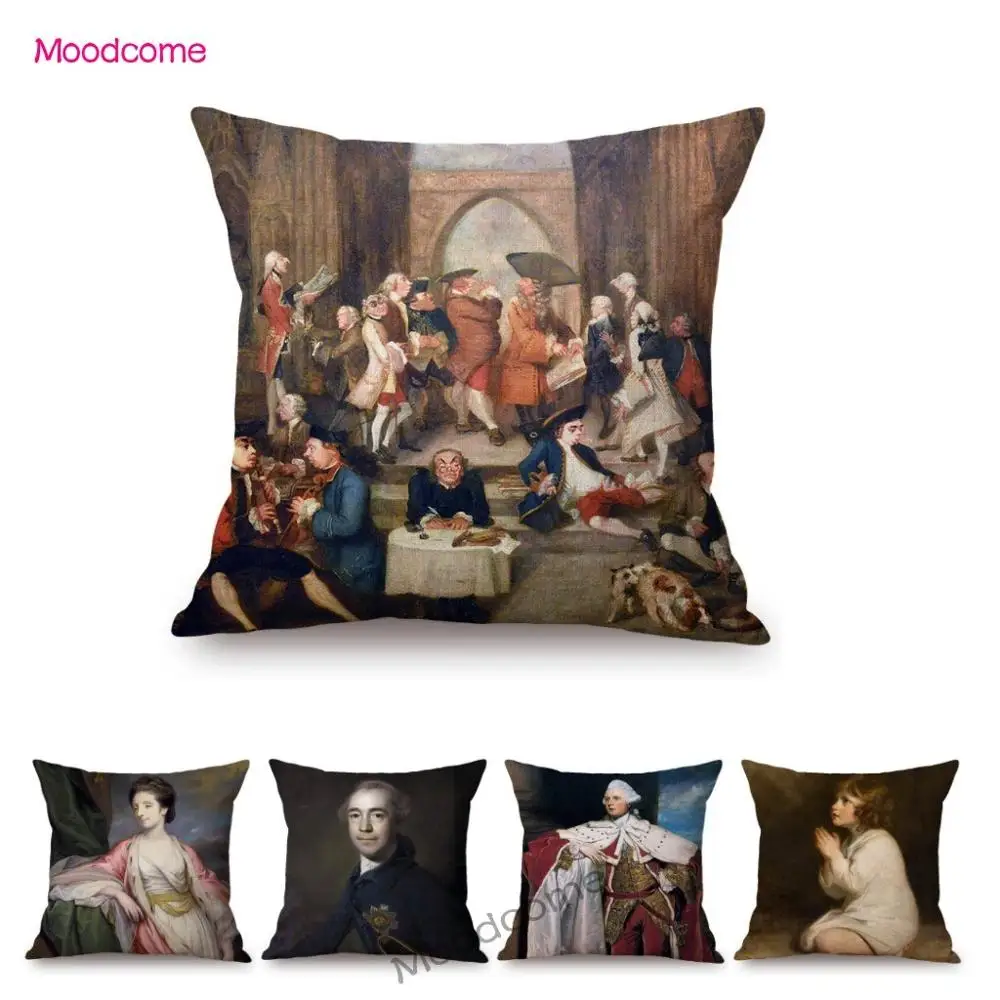 

Sir Joshua Reynolds UK Royal Academic Neoclassic Art Portrait Princess Duke Duchess Oil Painting Pillow Case Sofa Cushion Cover