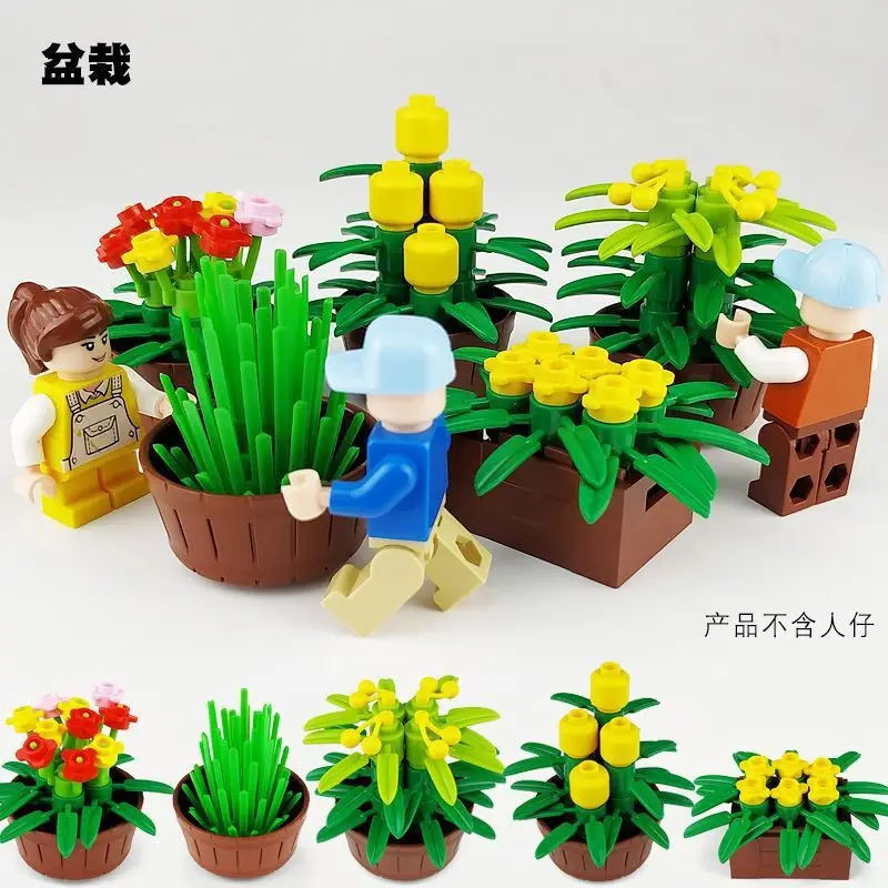 Bonsai Potted Plants Flowers Accessories City Streetscape Small Particle Building Blocks DIY Creative MOC Bricks Friends Toys
Bonsai Potted Plants Flowers Accessories City Streetscape Small Particle Building Blocks DIY Creative MOC Bricks Friends Toys