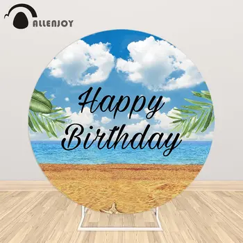 Allenjoy Summer Round Photography Backgrounds Blue Sky Beach Tropical Jungle Table Cover Happy Birthday Child Photo Wallpapers
Allenjoy Summer Round Photography Backgrounds Blue Sky Beach Tropical Jungle Table Cover Happy Birthday Child Photo Wallpapers