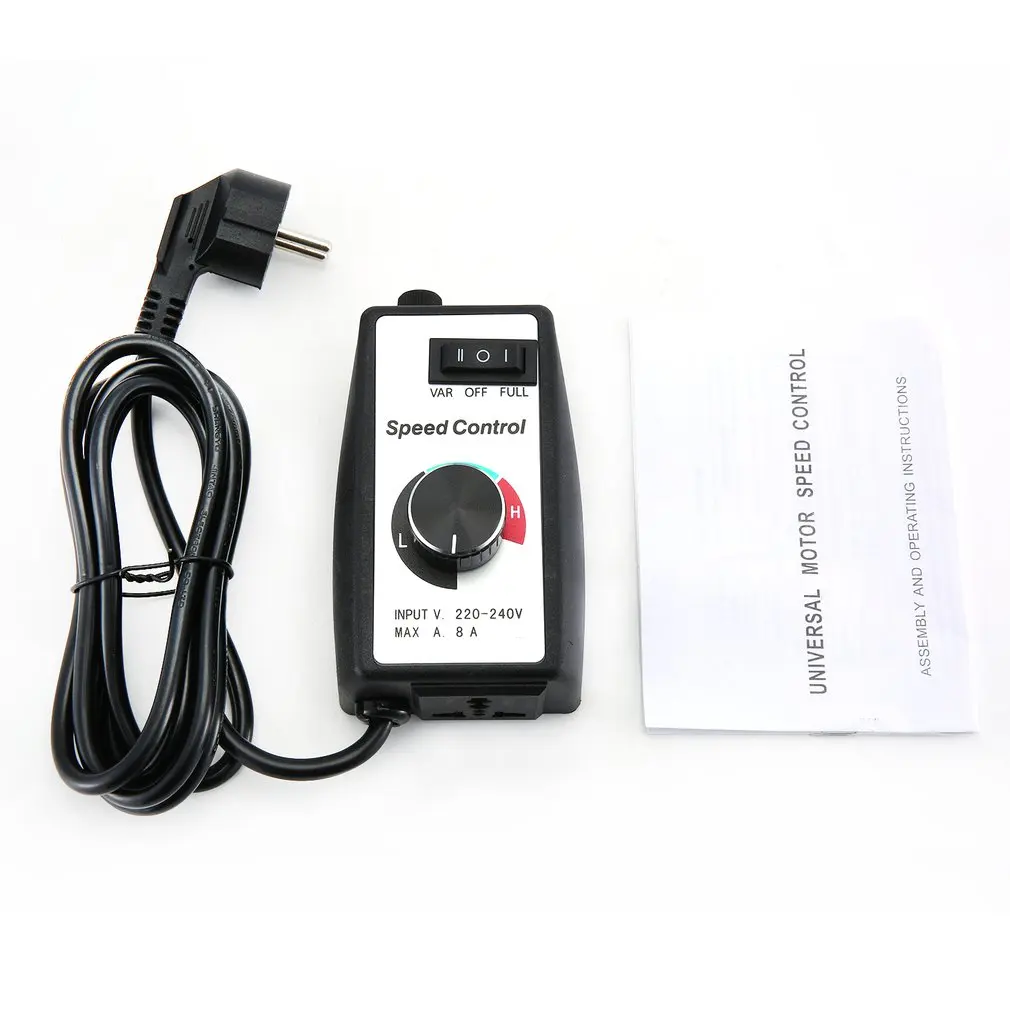 Universal Motor Speed Control Variable Voltage Router Fan Speed Control Controller 120V AC 15 Amps with 6ft Cable
Universal Motor Speed Control Variable Voltage Router Fan Speed Control Controller 120V AC 15 Amps with 6ft Cable