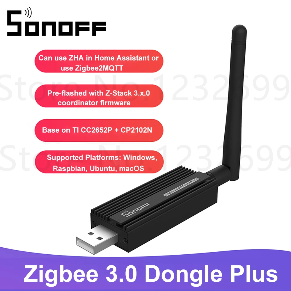 USB-ключ SONOFF ZB Dongle-P Plus Zigbee 3 0 универсальный шлюз с поддержкой ZHA или Zigbee2MQTT работает