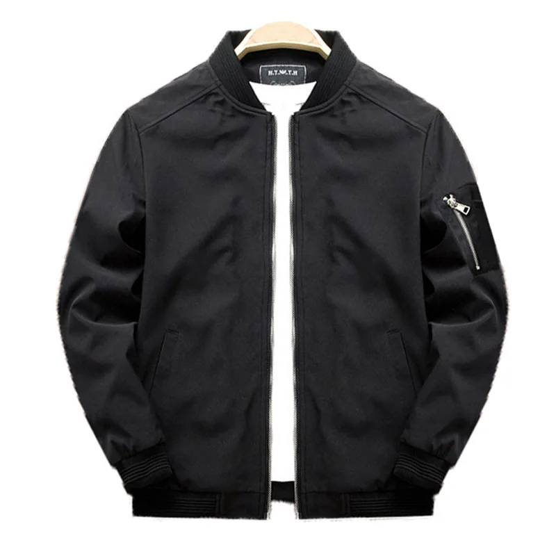 Jacket Men Zipper Plus Size Brand Casual Solid Jackets Male Fashion Men's Outwear Amygreen Khaki Spring Autumn Jaqueta Masculino