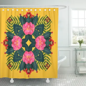 Yellow Geometric Kaleidoscope Mandala Floral Plant Flower Fractal Shower Curtain Waterproof Polyester 72 x 72 Inches Set 
Yellow Geometric Kaleidoscope Mandala Floral Plant Flower Fractal Shower Curtain Waterproof Polyester 72 x 72 Inches Set