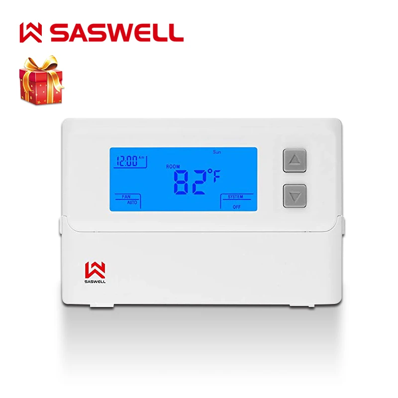 Single Stage 5-2 Programmable HVAC Thermostat with Easy to Read Display,1 Heat 1 Cool,Saswell T21STK-2
Single Stage 5-2 Programmable HVAC Thermostat with Easy to Read Display,1 Heat 1 Cool,Saswell T21STK-2
