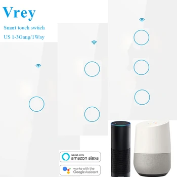 Vrey US ST Smart Touch Switch,APP Wireless Remote Light touch Wall Switch,interruptor touch switch,Works With Alexa Google Home
Vrey US ST Smart Touch Switch,APP Wireless Remote Light touch Wall Switch,interruptor touch switch,Works With Alexa Google Home
