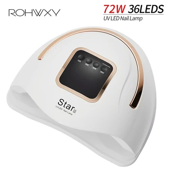 ROHWXY 72W Nail Dryer Manicure UV LED Ice Lamp For Curing All Gels Polish Nail Lamp With Auto Infrared Sensor Nails Art Tools
ROHWXY 72W Nail Dryer Manicure UV LED Ice Lamp For Curing All Gels Polish Nail Lamp With Auto Infrared Sensor Nails Art Tools