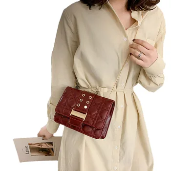 AA Women Square Wear-resistant Crossbody Bags Casual Style Chain Bags PU Leather Shoulder Portable Plaid Square Retro Buckle
AA Women Square Wear-resistant Crossbody Bags Casual Style Chain Bags PU Leather Shoulder Portable Plaid Square Retro Buckle