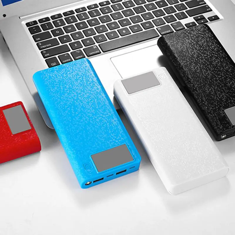 QC 3 0 Dual USB + кабель Type C PD 8x18650 батарея DIY Банк мощности коробка свет быстрое зарядное