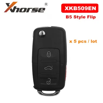 XHORSE XKB509EN Wired Universal Remote Key B5 Style Flip for VVDI Key Tool English Version 5 pcs / lot
XHORSE XKB509EN Wired Universal Remote Key B5 Style Flip for VVDI Key Tool English Version 5 pcs / lot