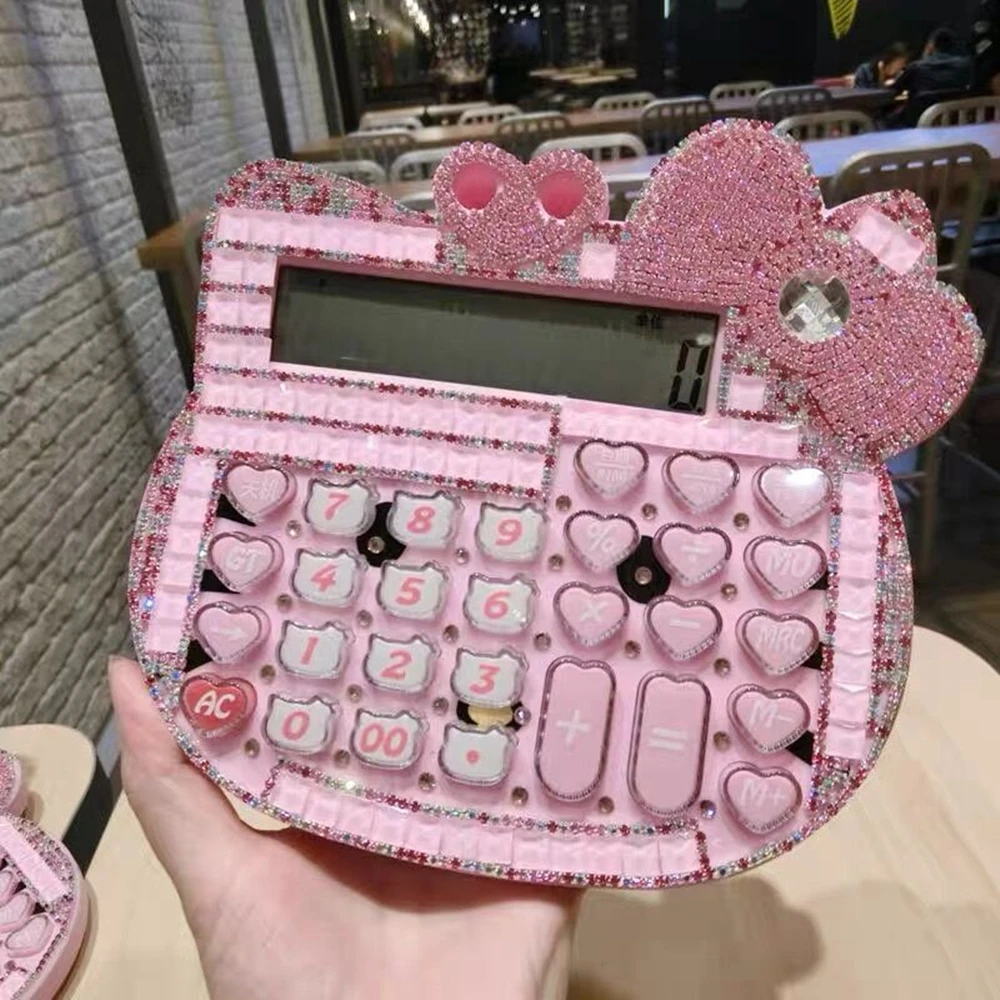 Luxury Gold Office Electronic Calculator Pink Calculdora Desktop Computer Rhinestone Crystal Diamond Calculator for Girls
Luxury Gold Office Electronic Calculator Pink Calculdora Desktop Computer Rhinestone Crystal Diamond Calculator for Girls