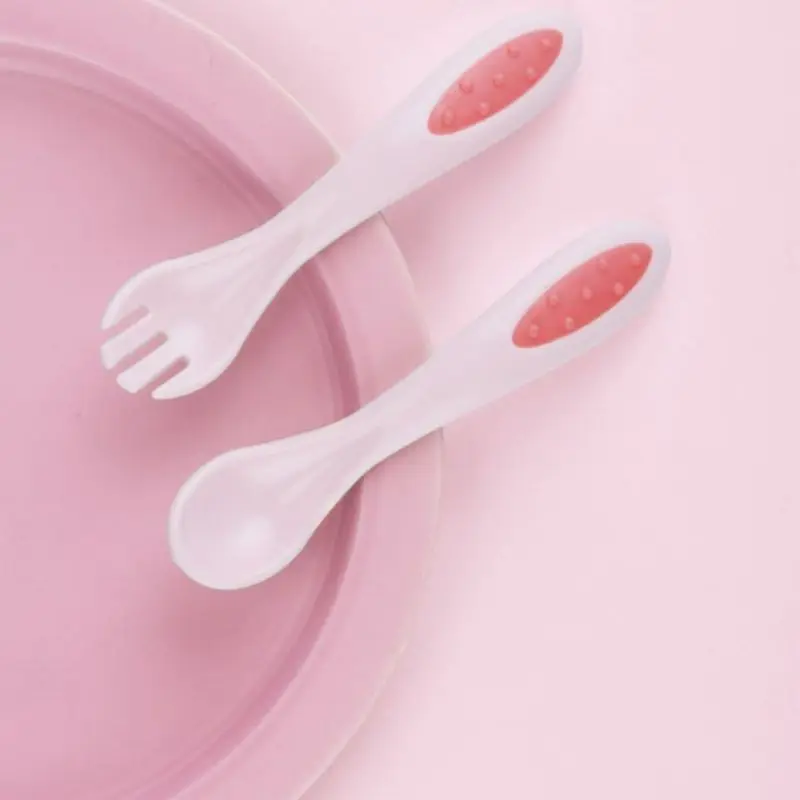 4Colors Baby Solid Feeding Silicone Spoon And Fork Set Utensils Cute Soft Utensils Toddler Kids Learning Tableware
4Colors Baby Solid Feeding Silicone Spoon And Fork Set Utensils Cute Soft Utensils Toddler Kids Learning Tableware