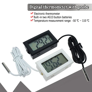 Mini Convenient Digital LCD Thermometer Sensor Hygrometer Gauge Refrigerator Aquarium Monitoring Display Humidity Detector
Mini Convenient Digital LCD Thermometer Sensor Hygrometer Gauge Refrigerator Aquarium Monitoring Display Humidity Detector