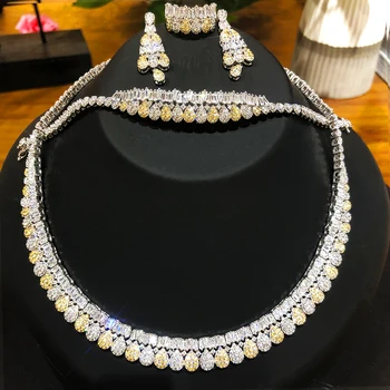 GODKI 4PCS Luxury African Jewelry Set For Women Wedding Party Dubai Bridal Jewelry Sets 2020 Necklace Earring Bracelet Ring Set 
GODKI 4PCS Luxury African Jewelry Set For Women Wedding Party Dubai Bridal Jewelry Sets 2020 Necklace Earring Bracelet Ring Set
