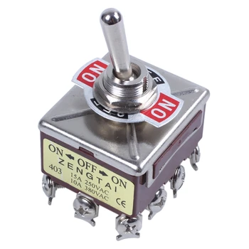 AC 380V 10A ON/OFF/ON 3 Positions 12 Pin Latching Toggle Switch 4PDT
AC 380V 10A ON/OFF/ON 3 Positions 12 Pin Latching Toggle Switch 4PDT