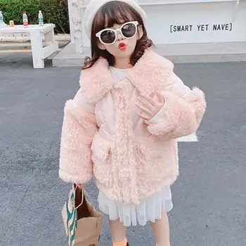 Wholesale 2019 winter new warm cotton coats girls fur Plus velvet jackets children thicken long outerwear kids tops 3-10Y WS1192
Wholesale 2019 winter new warm cotton coats girls fur Plus velvet jackets children thicken long outerwear kids tops 3-10Y WS1192