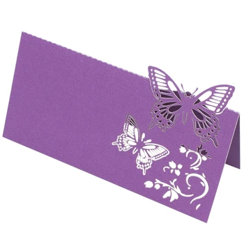 LIXF 60x New Butterfly Flower Place Table Numbers Guest Seating Name Cards for Wedding Party Decoration (Purple) 
LIXF 60x New Butterfly Flower Place Table Numbers Guest Seating Name Cards for Wedding Party Decoration (Purple)