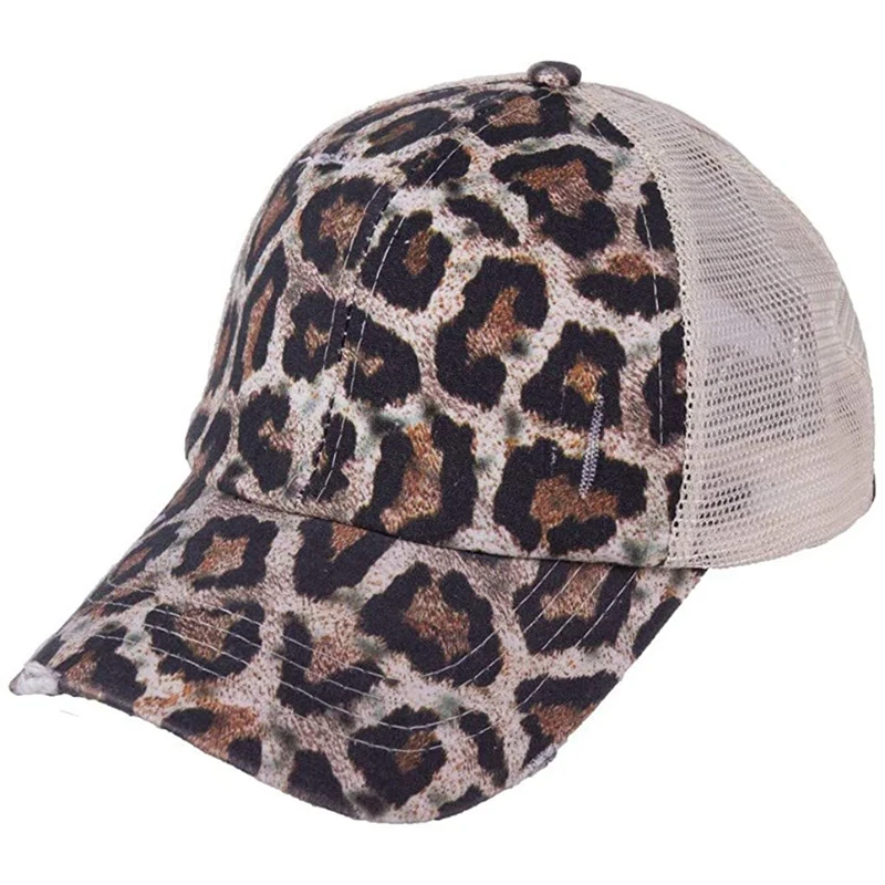Washed Ponytail Baseball Cap Women Distressed Outdoor Sun Protection Hat Solid Color --Leopard
Washed Ponytail Baseball Cap Women Distressed Outdoor Sun Protection Hat Solid Color --Leopard